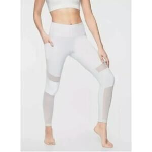 Athleta white Mesh Leggings with pockets
